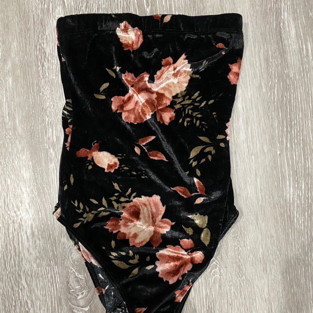 Urban outfitters velvet bodysuit